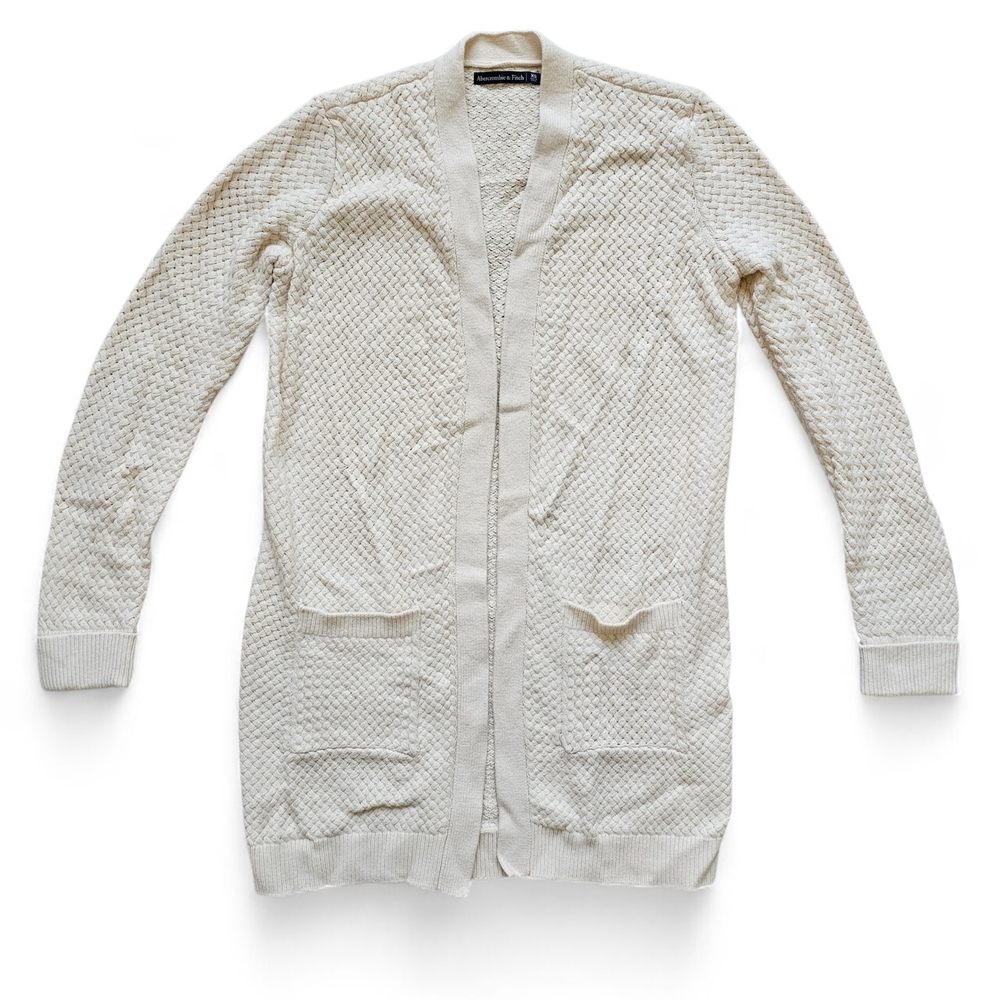 NWOT Abercrombie & Fitch Cream Knit Cashmere Blend Sweater